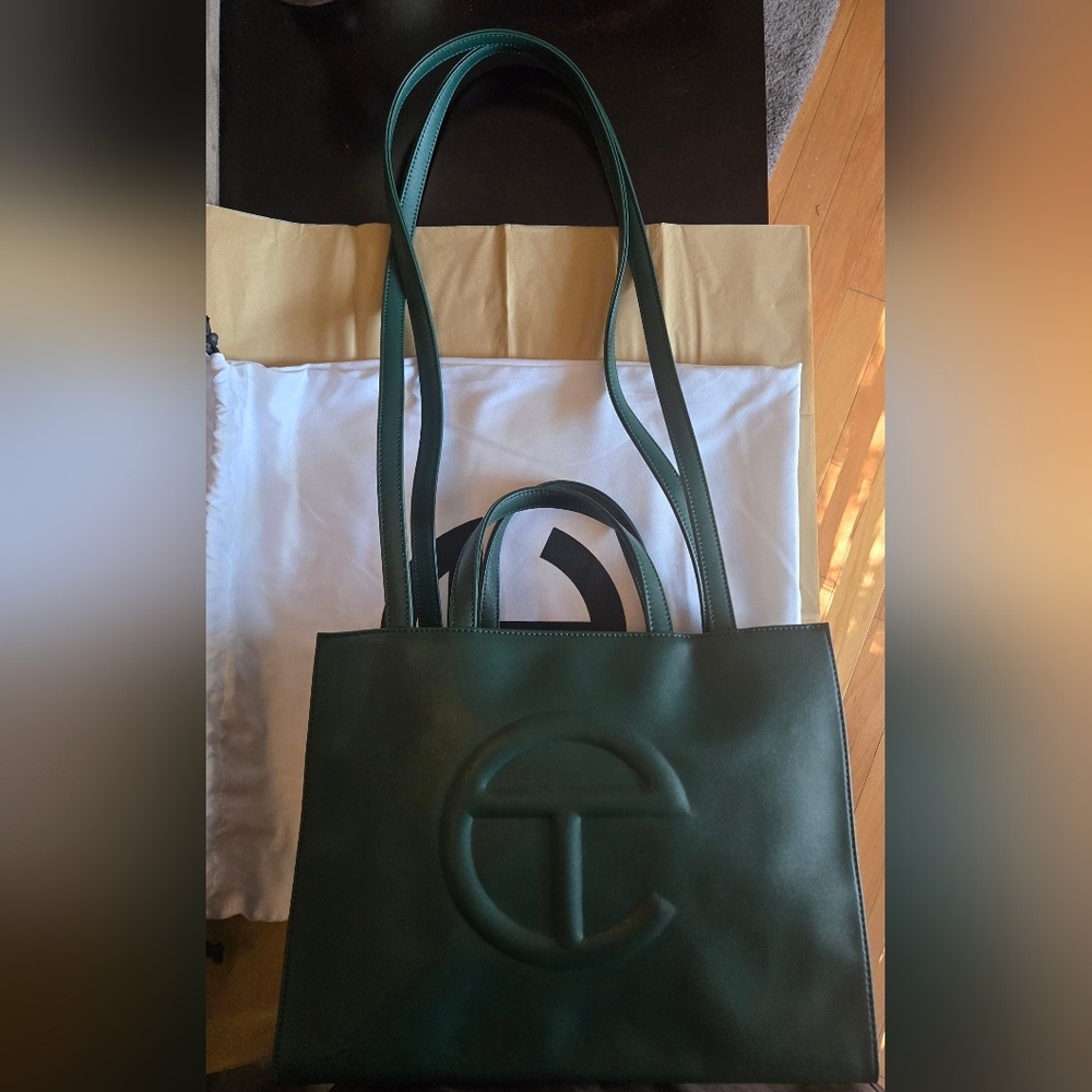 Telfar Dark Olive Medium Shopping Bag - New - Picture 8 of 9
